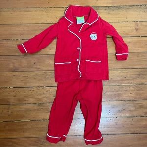 Classic Whimsy Boys Red Santa Pajamas 18 months